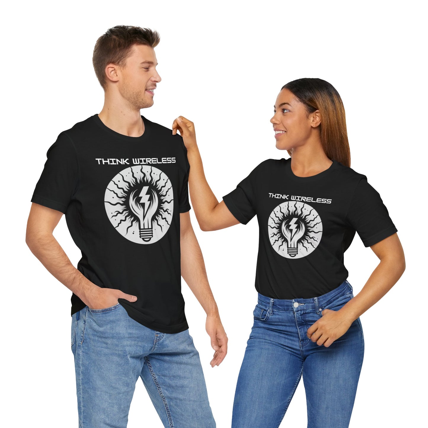 Black OG Think Wireless Electrostatic Innovations Tee