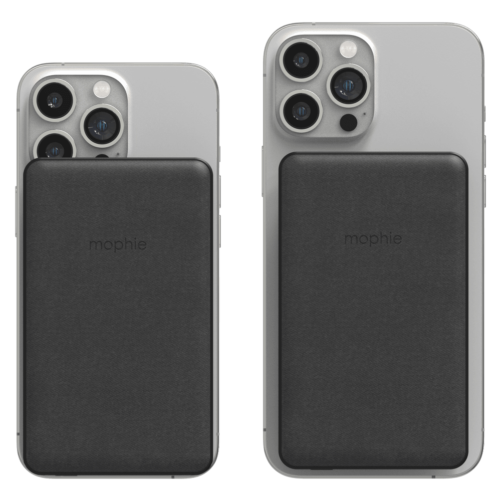 Mophie Snap+ MagSafe power bank on iPhone back