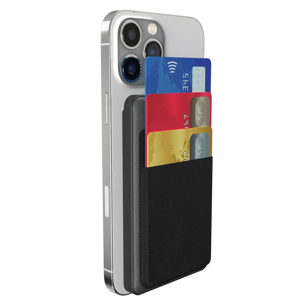 mophie Snap+ MagSafe Juice Pack Mini Wallet 5,000mAh back right Phone and credit cards
