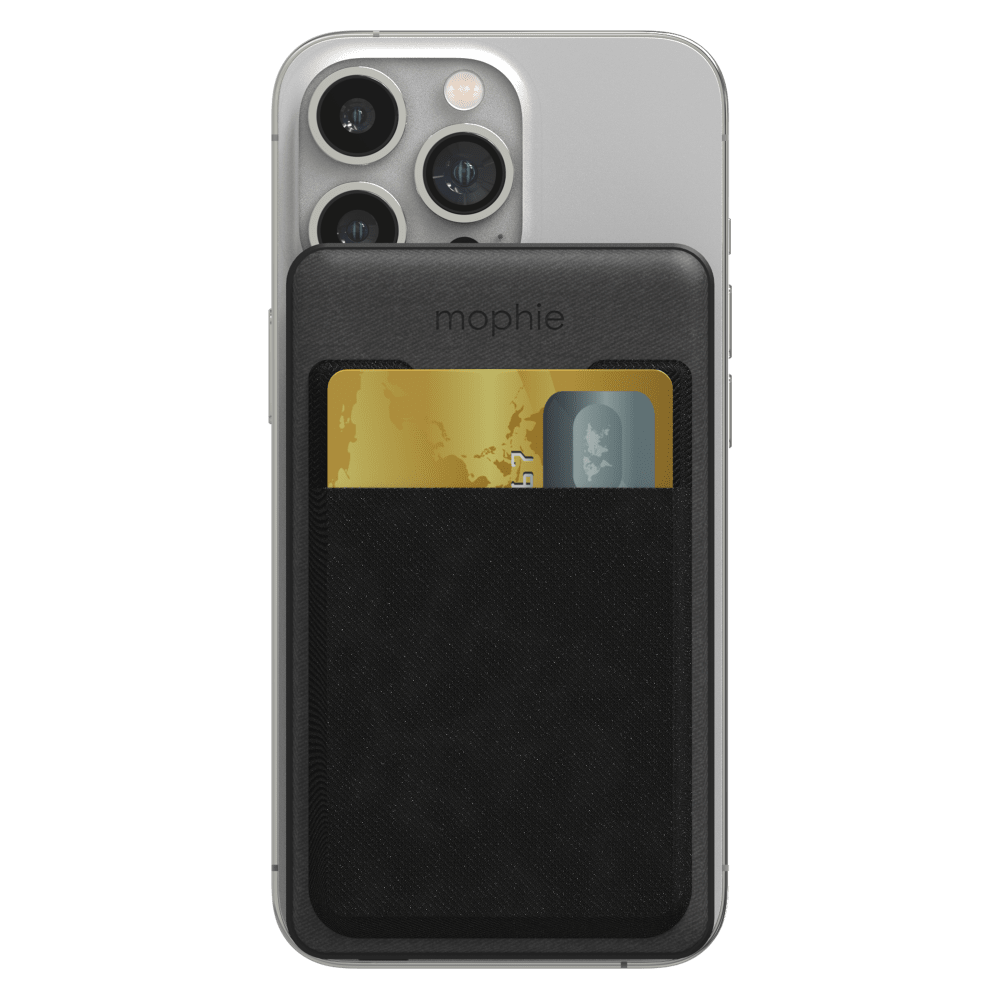 mophie Snap+ MagSafe Juice Pack Mini Wallet 5,000mAh back with phone and credit cards