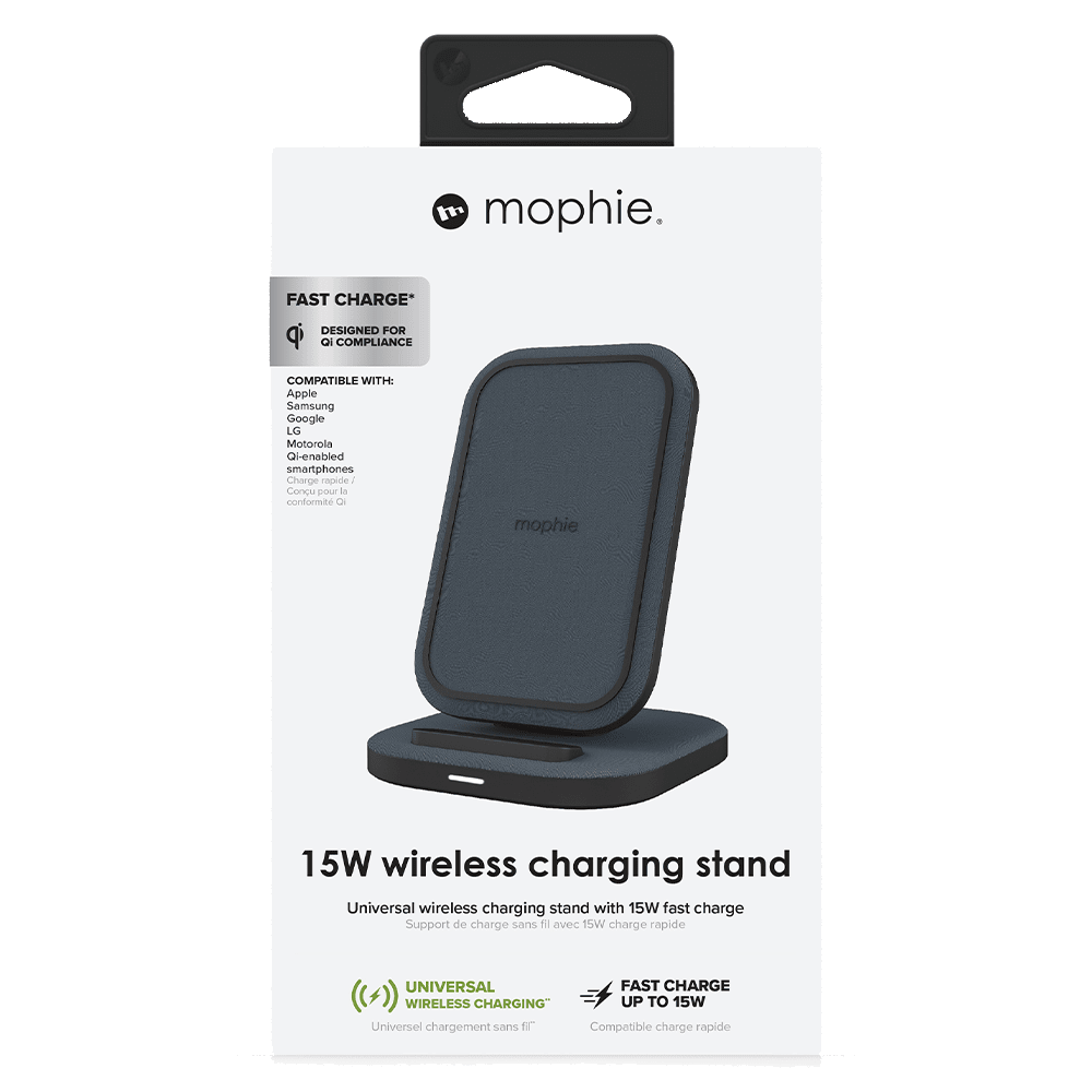 mophie Wireless Charging Stand 15W packaging