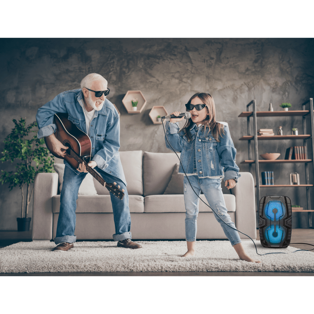 AMPD Thump Ultra LED Dual Karaoke Bluetooth Speaker with Mic & Remote