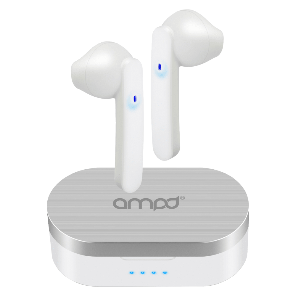 AMPD True Wireless Earbuds with Touch Controls & Charging Case – Hi-Fi Sound, Noise Cancelling, 8H Playtime