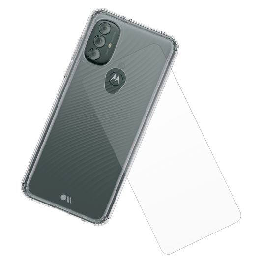 Case-Mate Protection Pack Tough Case and Glass Screen Protector for Motorola Moto G Power (2022) by Case-Mate