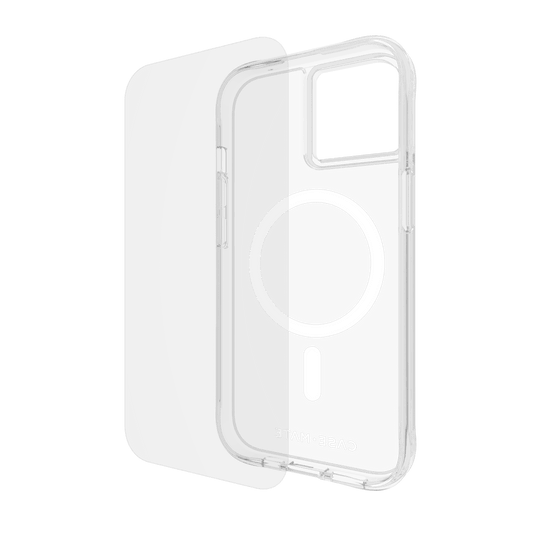 Case-Mate Protection Pack Tough Case and Glass Screen Protector for Apple iPhone 15 / iPhone 14 / iPhone 13 by Case-Mate