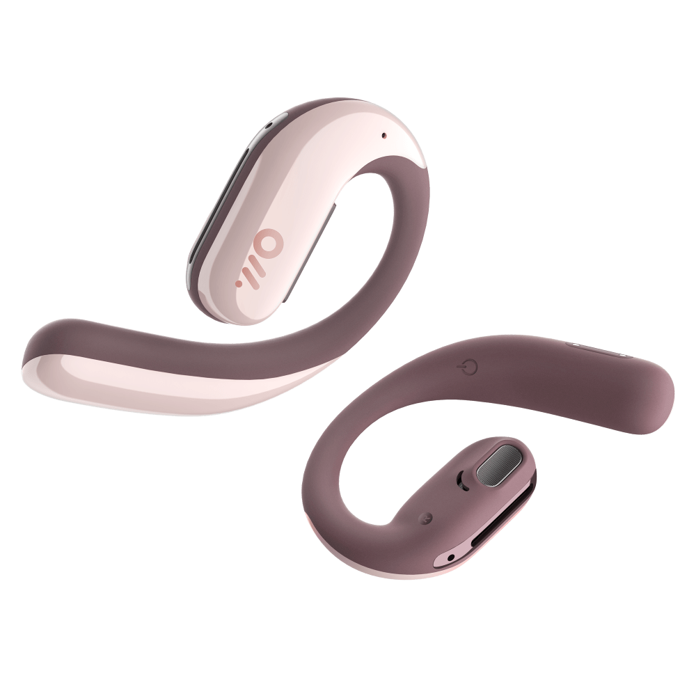 Oladance OWS Pro True Wireless In Ear Headphones front & back pink
