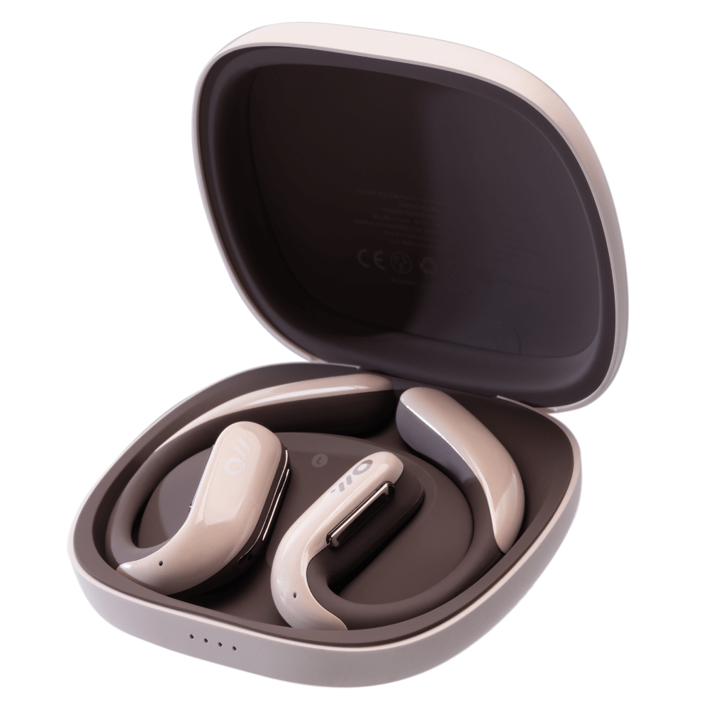 Oladance OWS Pro True Wireless In Ear Headphones Earbuds & case pink