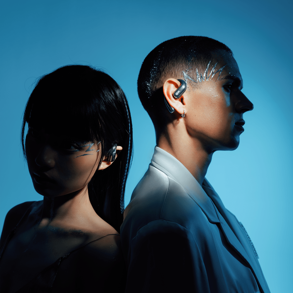 Oladance OWS Pro True Wireless In Ear Headphones case futuristic