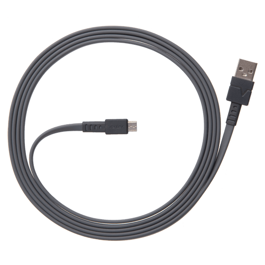 Ventev Chargesync Flat USB A to Micro Cable 6ft Gray by Ventev