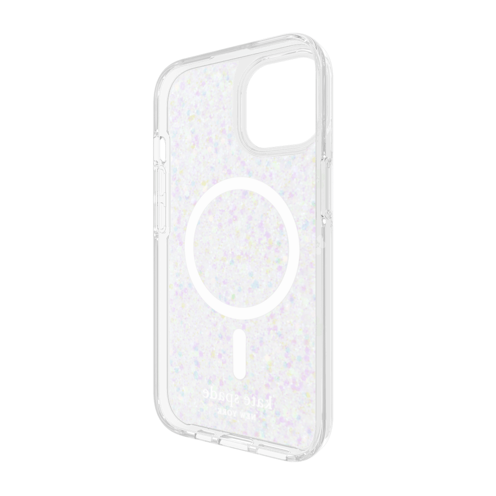Kate Spade New York Chunky Glitter MagSafe Hardshell Case for iPhone 15/14/13 front left