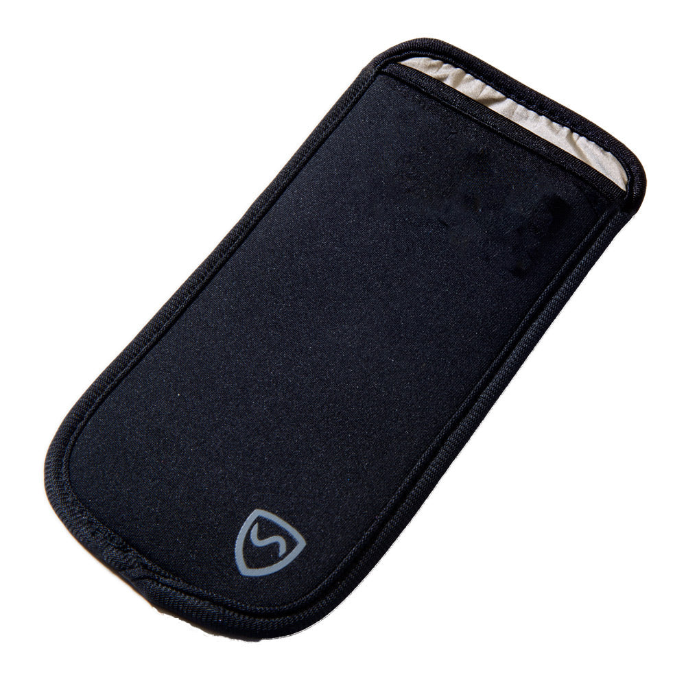 SYB Phone Pouch with EMF shielding for iPhone and Android black empty pouch