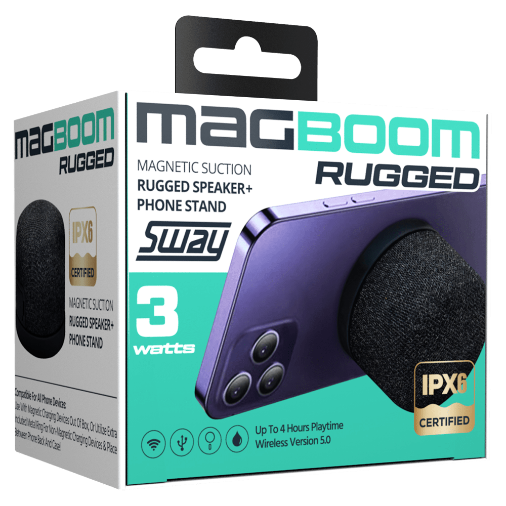 Sway MagBoom RUGGED Water Resistant MagSafe Bluetooth Speaker by Sway
