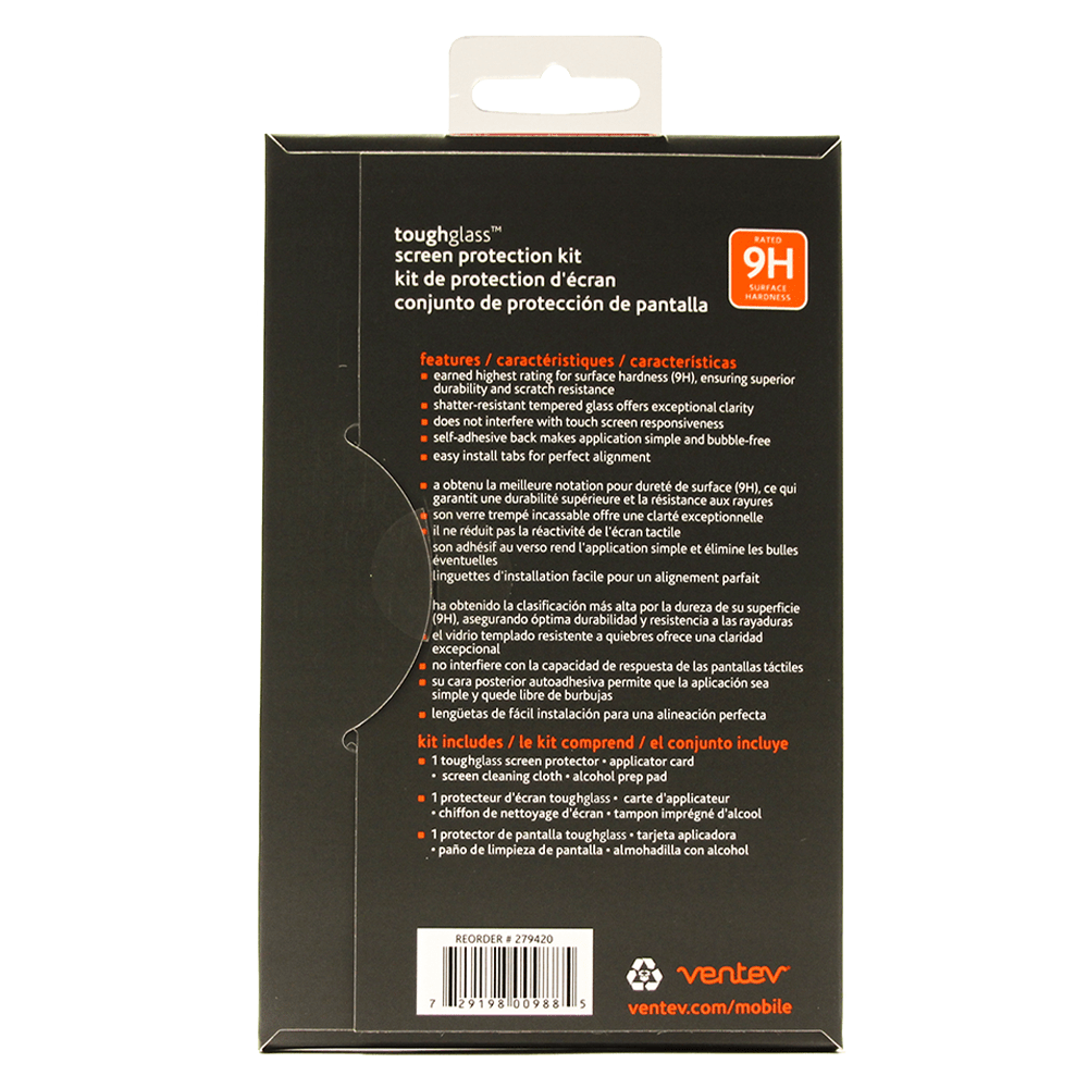 Ventev toughglass easy install tab Tempered Glass Screen Protector for Apple iPhone 12 Pro Max Clear by Ventev - Electrostatic Innovations