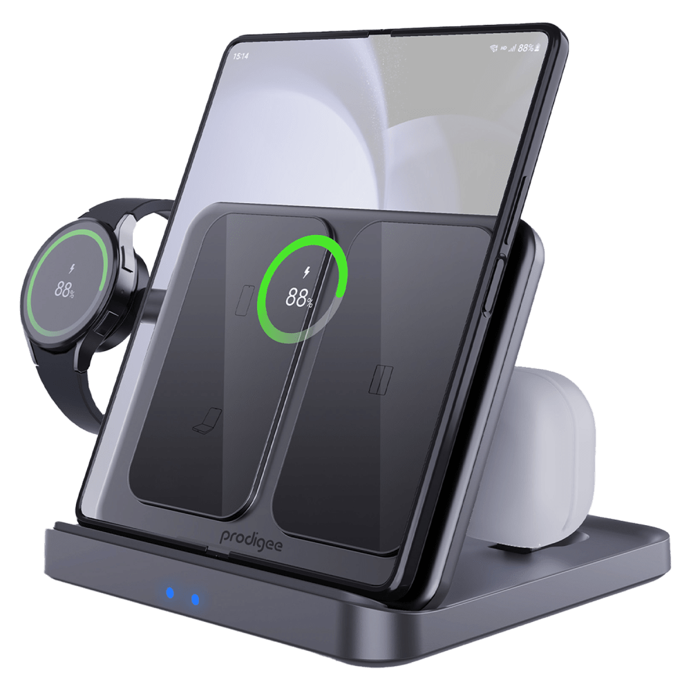 Prodigee Trio Fold Station – 3-in-1 Wireless Charger for Samsung Devices