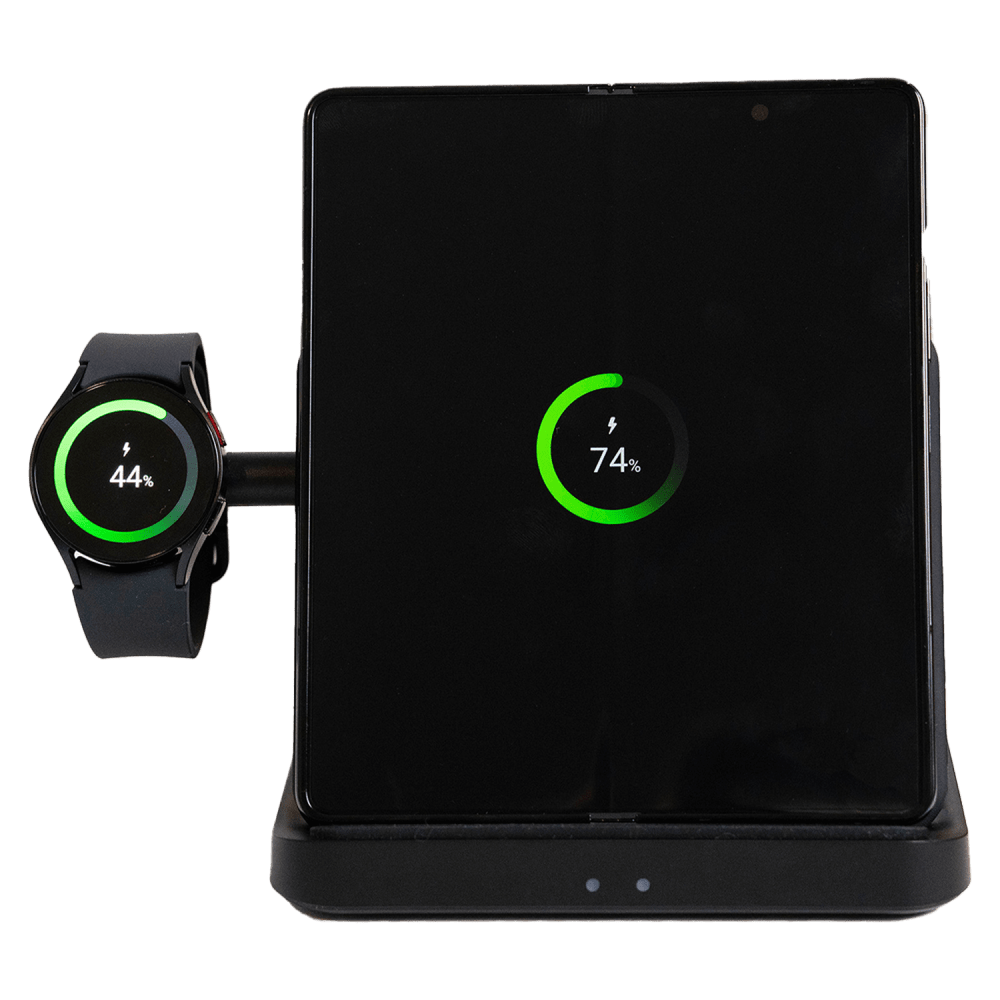 Prodigee Trio Fold Station – 3-in-1 Wireless Charger for Samsung Devices Front view