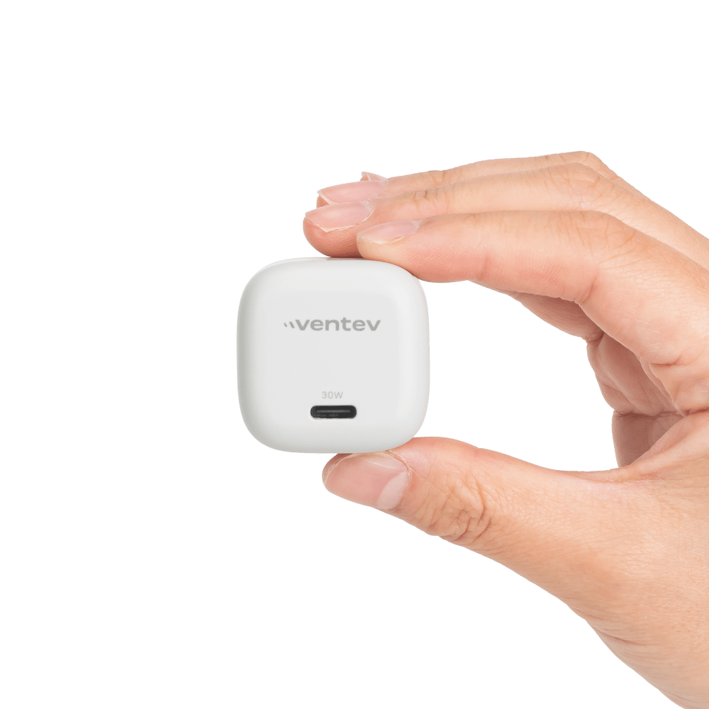 Ventev 30W PD PPS Mini USB-C Wall Charger + 3.3ft USB-C Cable size referance