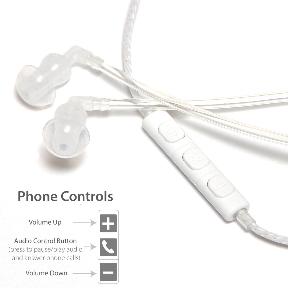 SYB Wrap Around Air Tube Headset with EMF-reducing design phone controls