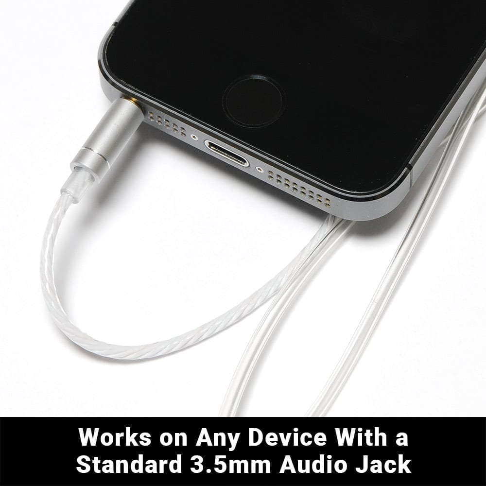 Air tube EMF-safe headset by Shield Your Body 3.5 mm jack