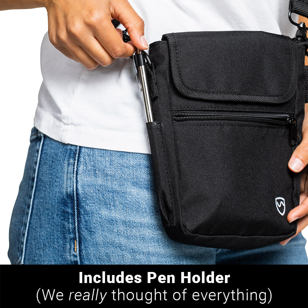 SYB Phone Pouch Deluxe with EMF shielding for smartphones pen holder