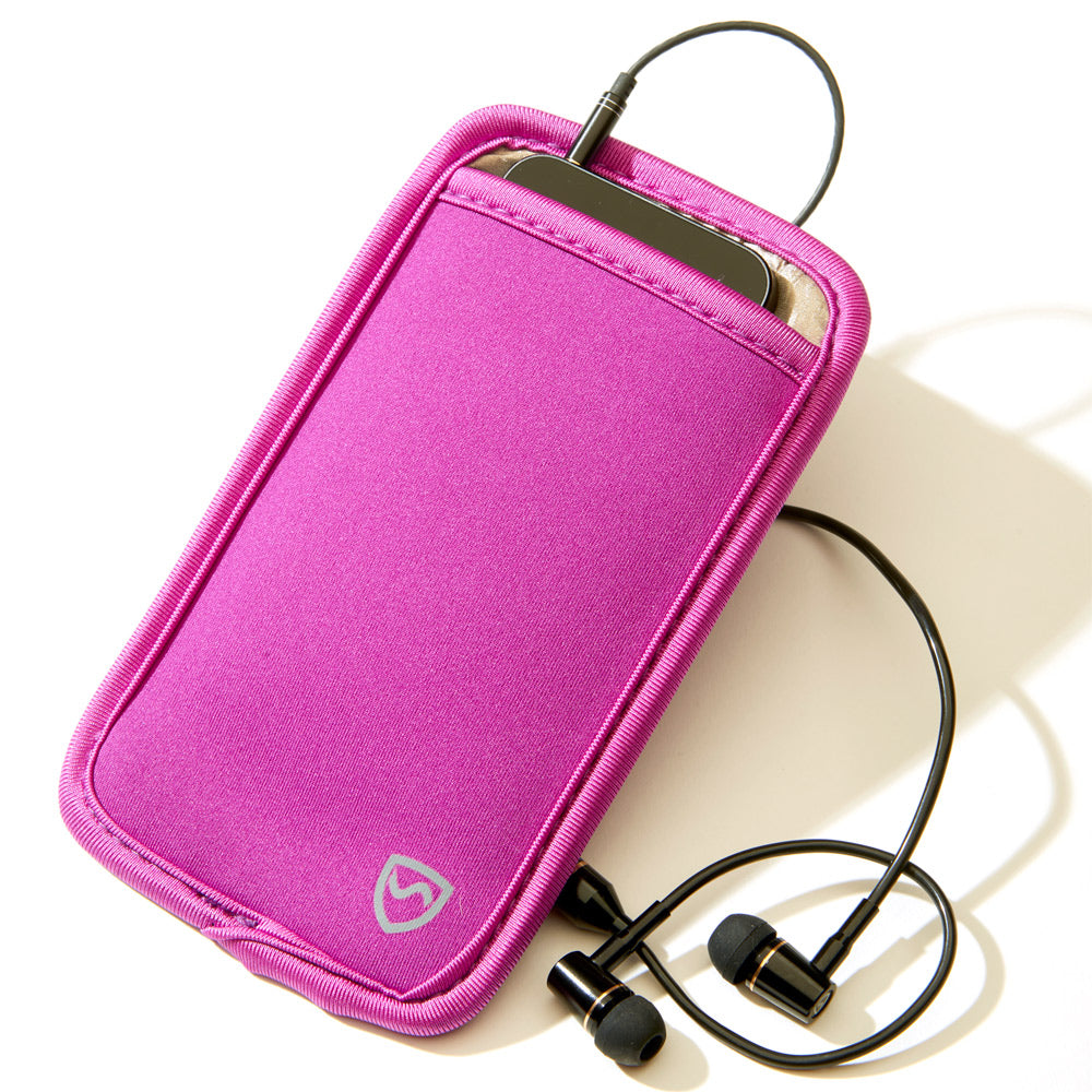 SYB Phone Pouch with EMF shielding for iPhone and Android purple