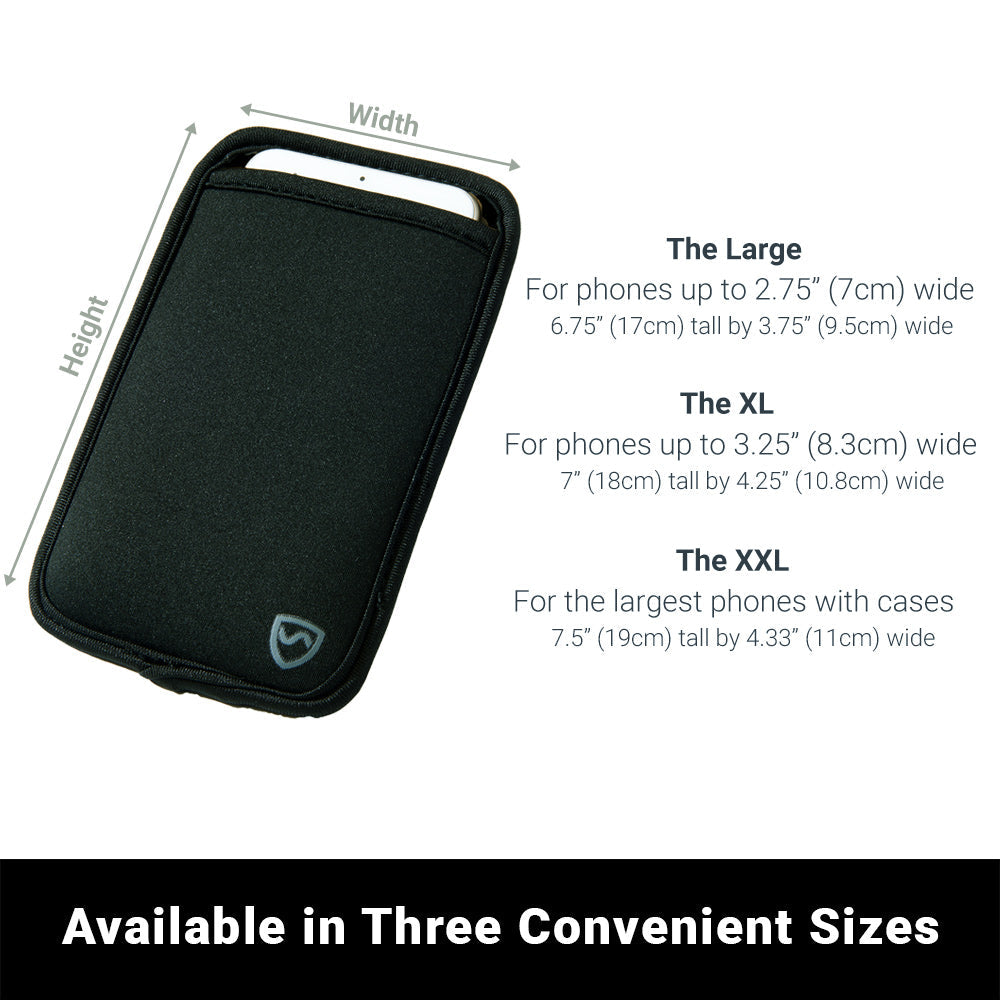 SYB Phone Pouch with EMF shielding for iPhone and Android measurements