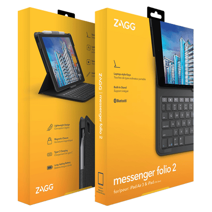 ZAGG Messenger Folio 2 Keyboard and Case for Apple iPad 10.2 / Air 10.5 / Pro 10.5 by ZAGG