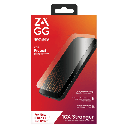 ZAGG InvisibleShield XTR3 Glass Elite Screen Protector for Apple iPhone 15 Pro by ZAGG