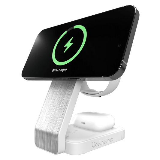 Cellhelmet 3 in 1 charging stand with cable with Phone, watch, airpods case