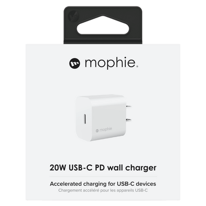 mophie 20W PD USB C Wall Charger White by mophie