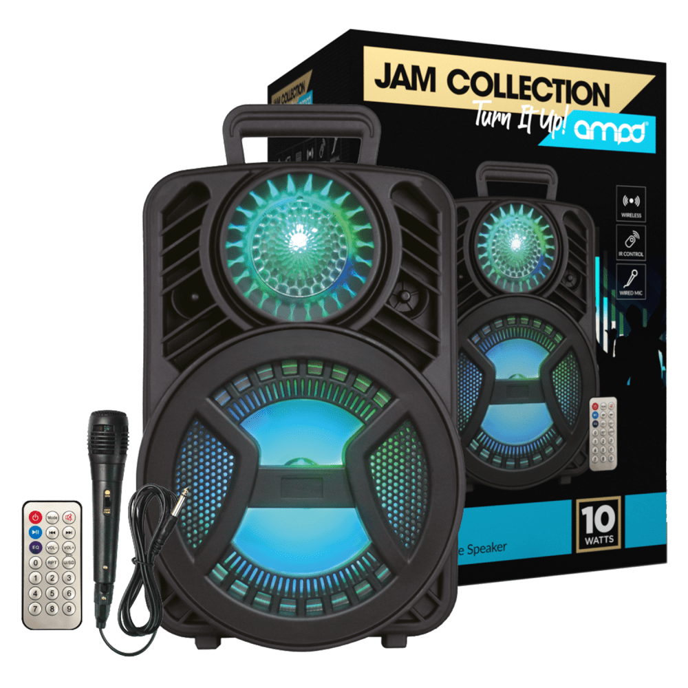 AMPD Laser LED Trolley Party Bluetooth Speaker with Mic
