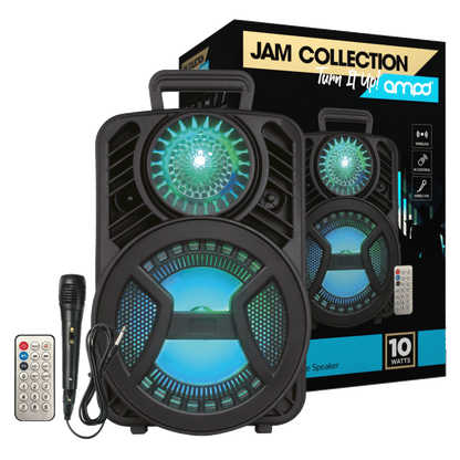 AMPD Laser LED Trolley Party Bluetooth Speaker with Mic