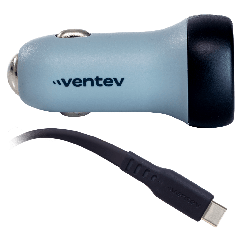 Ventev 30W USB C PPS Car Charger and USB C to USB C Cable Gray by Ventev