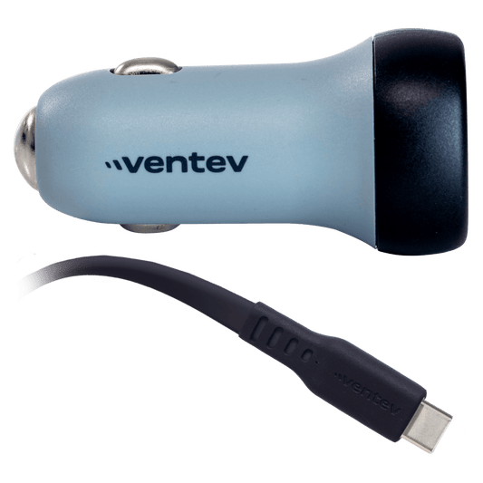 Ventev 30W USB C PPS Car Charger and USB C to USB C Cable Gray by Ventev