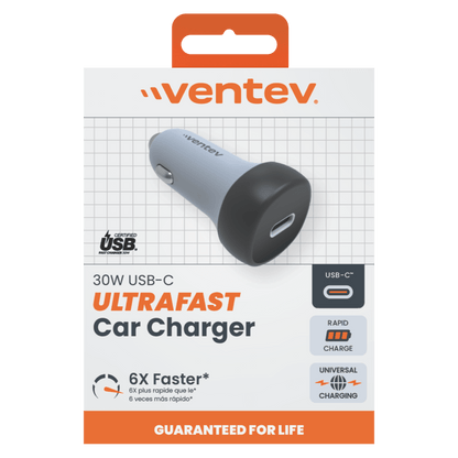 Ventev 30W USB-C PPS Fast Car Charger Packaging front