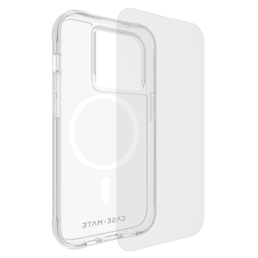 Case-Mate Protection Pack Tough Case and Glass Screen Protector for Apple iPhone 15 Pro by Case-Mate