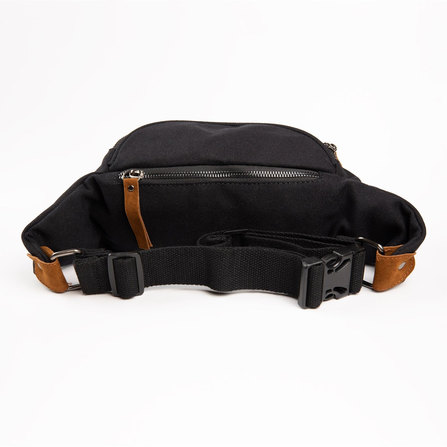 SYB Cross Body Fanny Pack Canvas Traveler with EMF shielding back
