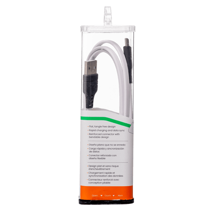 Ventev Chargesync Flat USB A to USB C Cable 3.3ft by Ventev