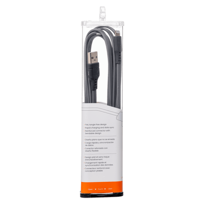 Ventev Chargesync Flat USB A to Apple Lightning Cable 6ft by Ventev