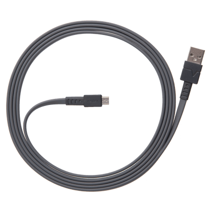 Ventev Chargesync Flat USB A to Micro Cable 6ft Gray by Ventev