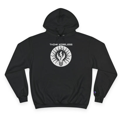 Front of "Think Wireless" ElectroStatic Innovations Hoodie