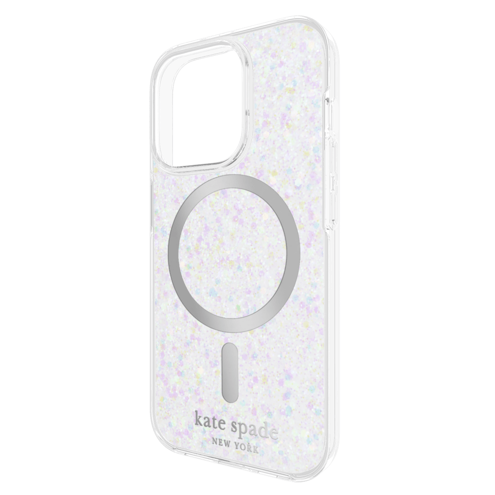 Kate Spade New York Chunky Glitter MagSafe Case for iPhone 15 Pro back left 