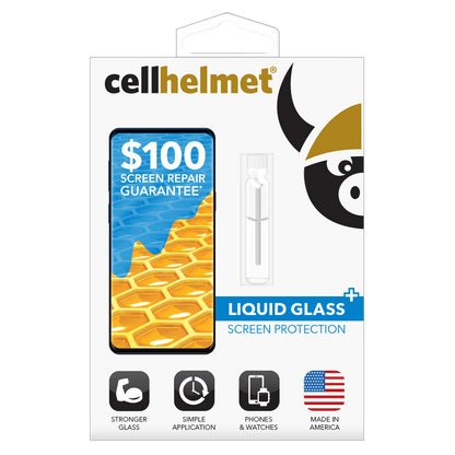 Cellhelmet Liquid Glass Plus $100 Guarantee Front package