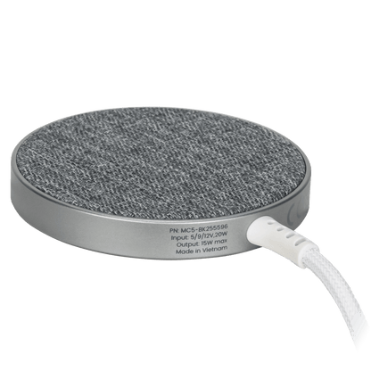 Ventev 15W ULTRAFAST Wireless Magnetic Charger with Extra-Long 10 Foot Alloy Cable Silver by Ventev
