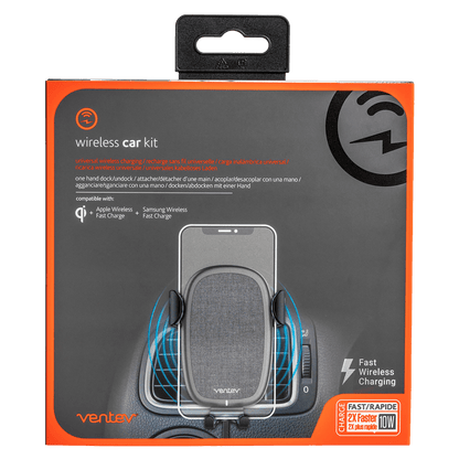 Ventev wireless car kit Wireless Charging Vent Mount 10W Black by Ventev