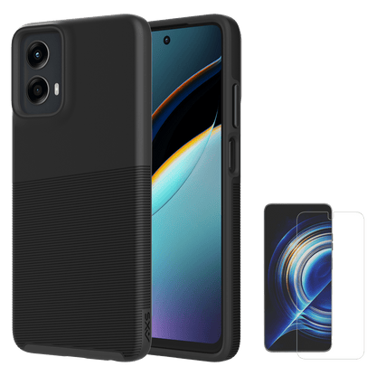 Axessorize PROTech Plus Case and ARMORGlass Screen Protector Bundle for Motorola Moto G 5G (2024) – durable phone protection.