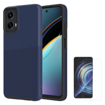 AXS PROTech Plus Case and ARMORGlass Screen Protector for Motorola Moto G 5G (2024) by Axessorize