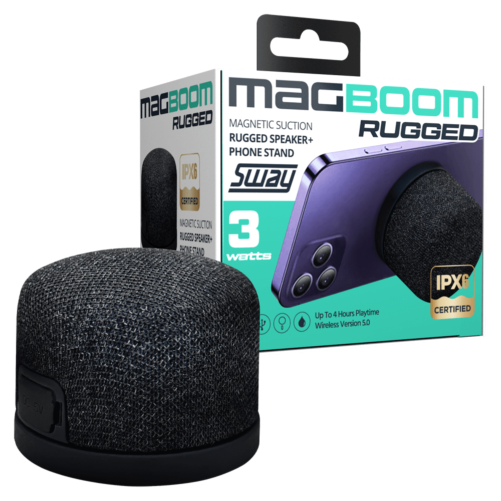 Sway MagBoom RUGGED Water Resistant MagSafe Bluetooth Speaker by Sway