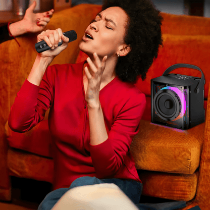 Sway Minioke DUET 20W Speaker with Dual Wireless Microphones Black by Sway