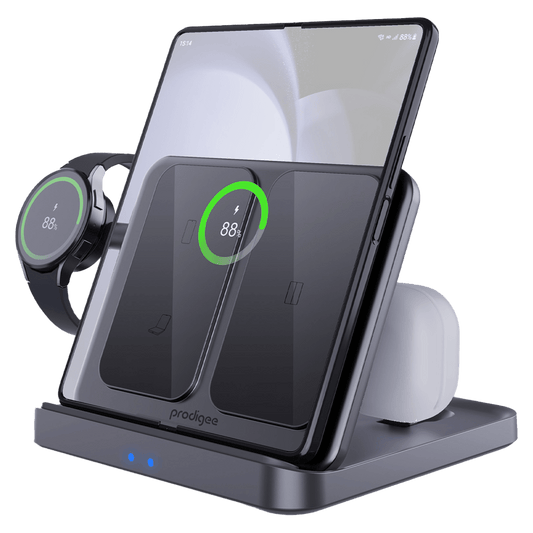 Prodigee Trio Fold Station – 3-in-1 Wireless Charger for Samsung Devices