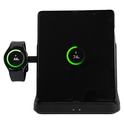 Prodigee Trio Fold Station – 3-in-1 Wireless Charger for Samsung Devices Front view
